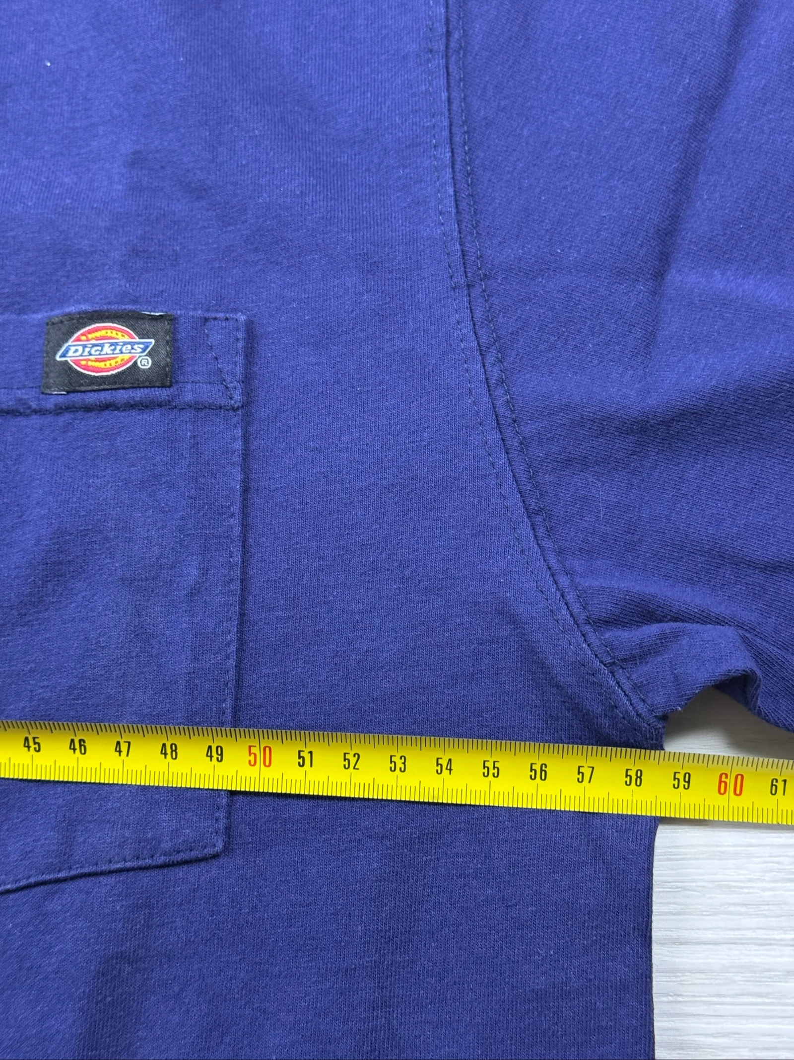 Dickies Pocket T-Shirt Blue Heavyweight Cotton Workwear Size L – photo 9
